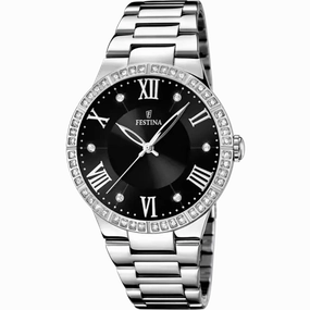 Festina Women's Elegance Zirconia Adorned Stainless Steel Watch F16719/2 