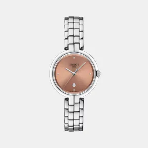Flamingo -Lady Women Analog Pink Dial Quartz Stainless Steel Watch T0942101133600 budget    watches    watches classic