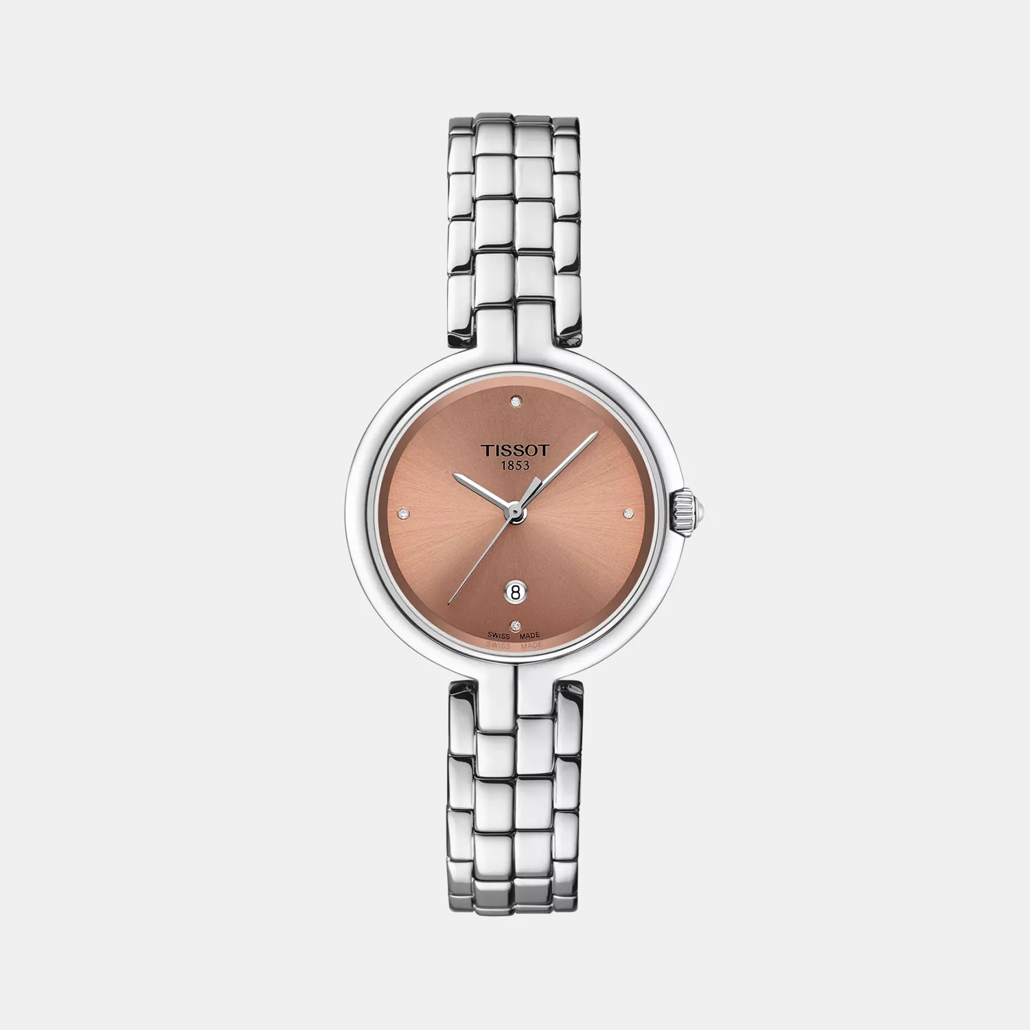 Flamingo -Lady Women Analog Pink Dial Quartz Stainless Steel Watch T0942101133600 budget    watches    watches classic