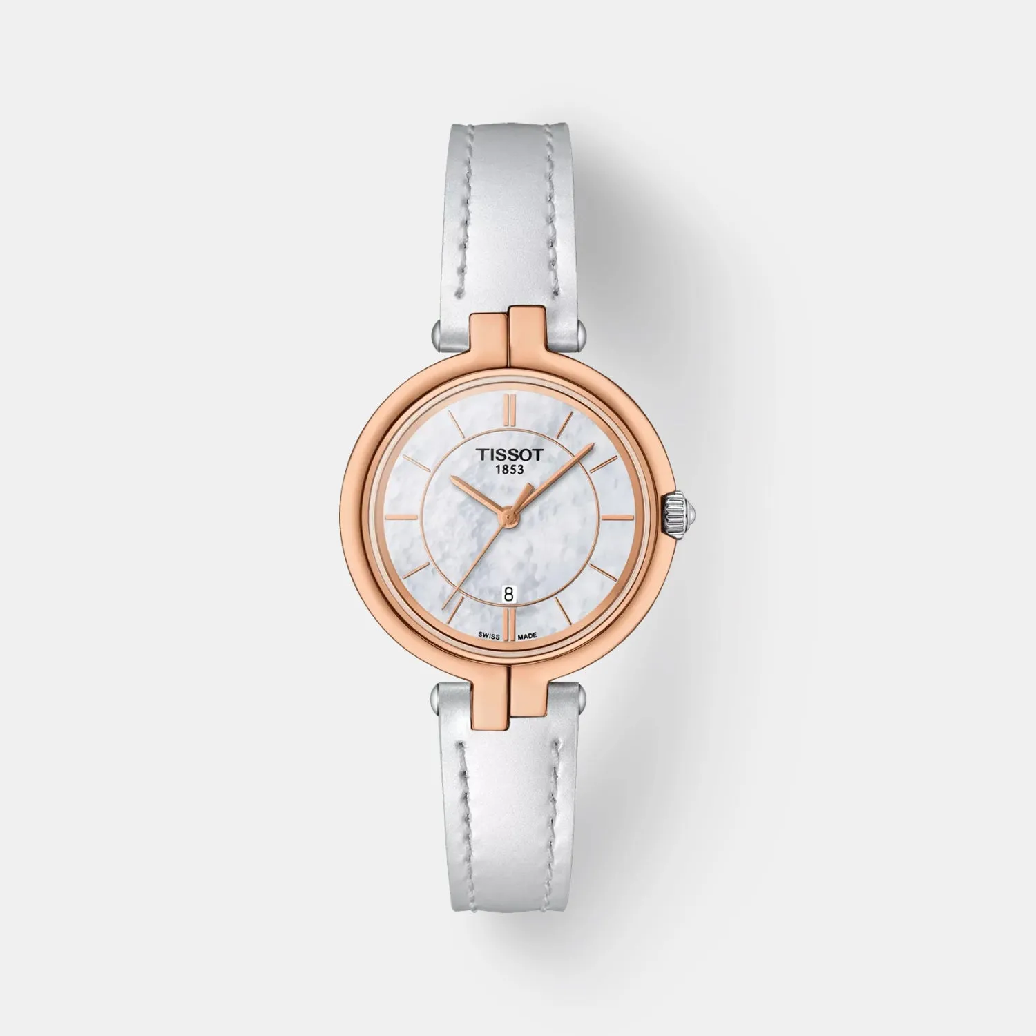 Flamingo T-Lady Women Analog White Mother-Of-Pearl Dial Quartz Leather Watch T0942102611101 budget    watches    watches classic