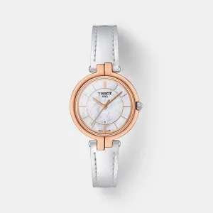 Flamingo T-Lady Women Analog White Mother-Of-Pearl Dial Quartz Leather Watch T0942102611101 budget    watches    watches classic