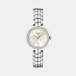 Flamingo T-Lady Women Analog White Mother-Of-Pearl Dial Quartz Stainless Steel Watch T0942101111602 budget    watches    watches classic