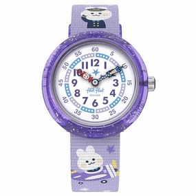 Flik Flak Chasing Clouds Purple Kids Watch FBNP220 