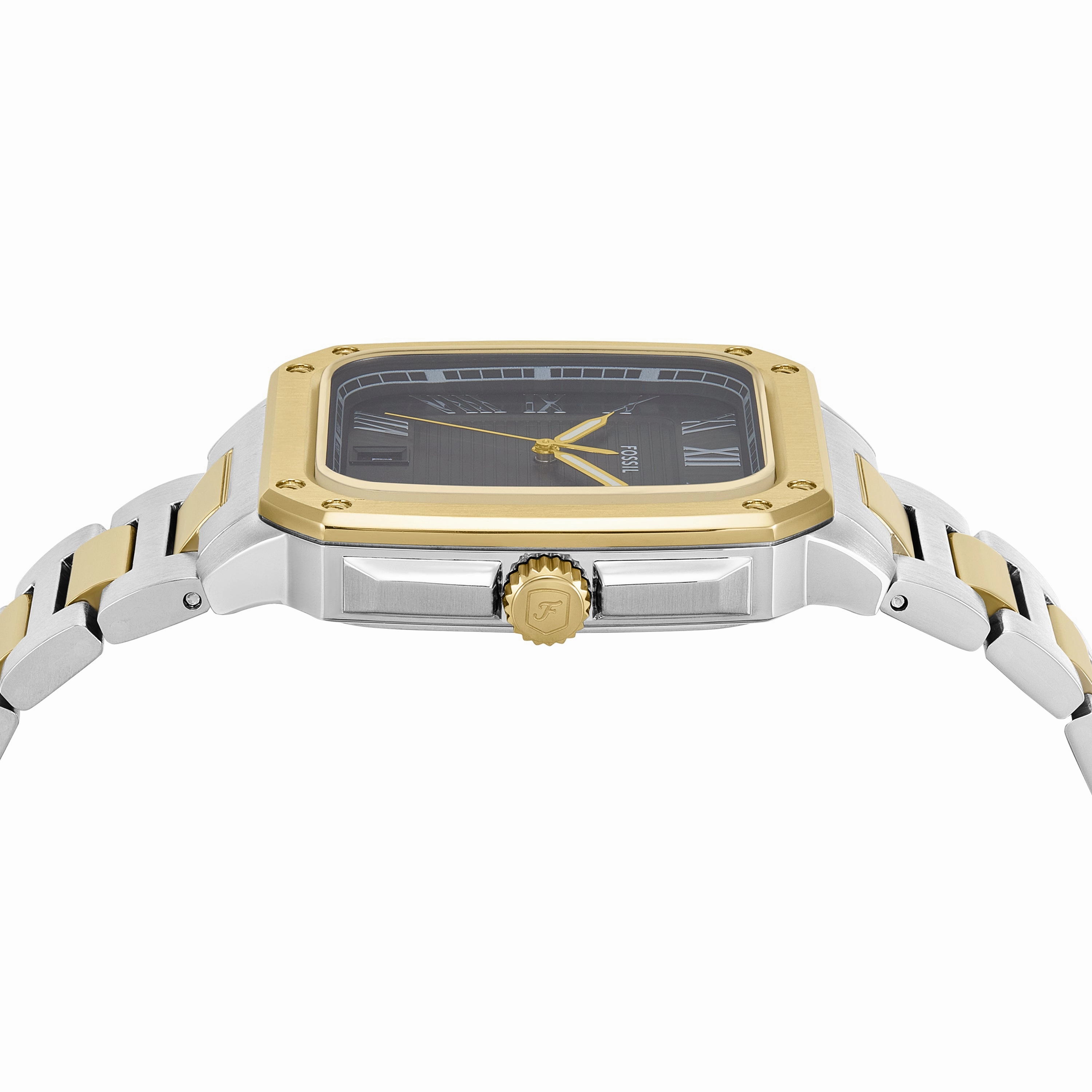 Fossil Crosby Three-Hand Black Dial Stainless Steel Watch FS6123