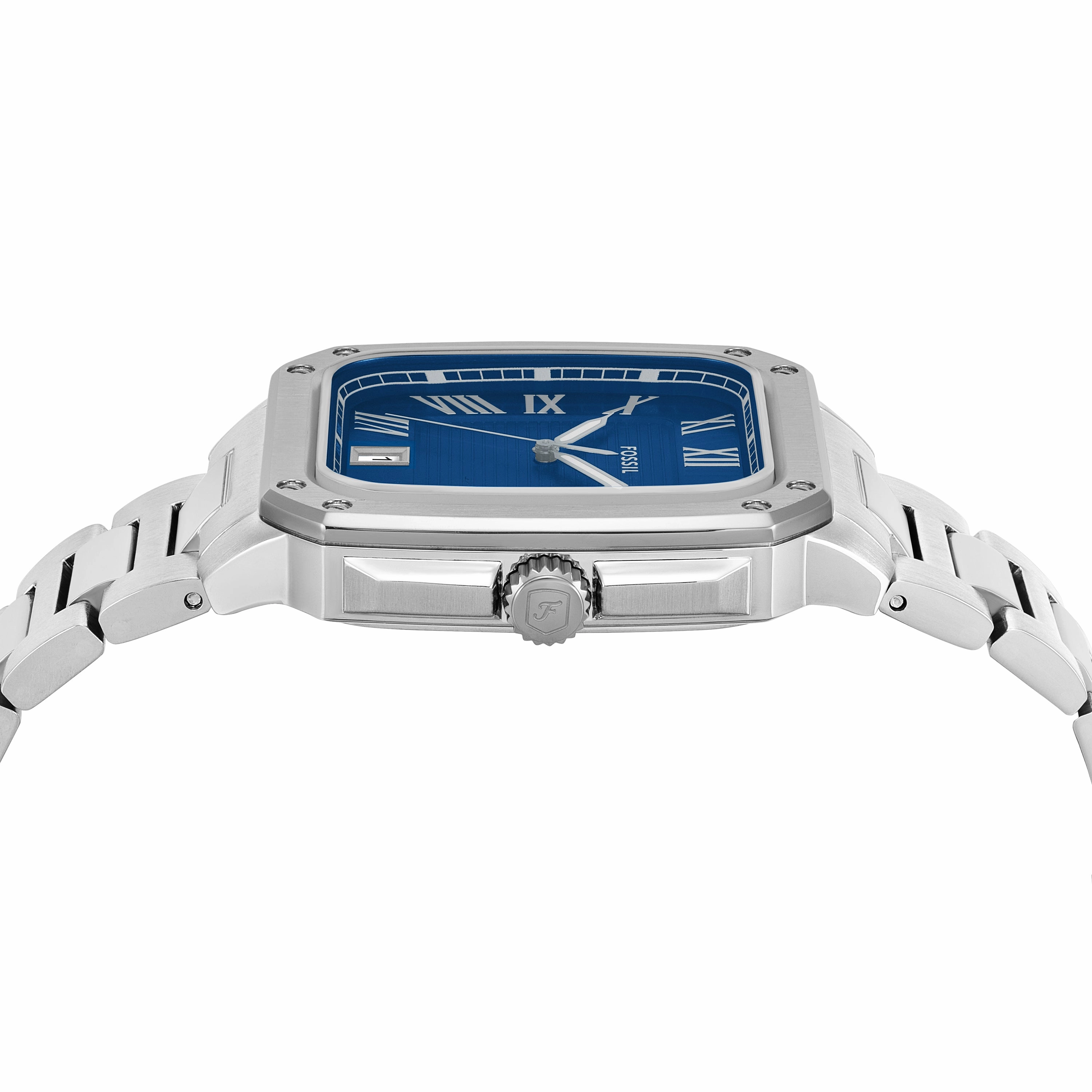 Fossil Crosby Three-Hand Blue Dial Stainless Steel Watch FS6121