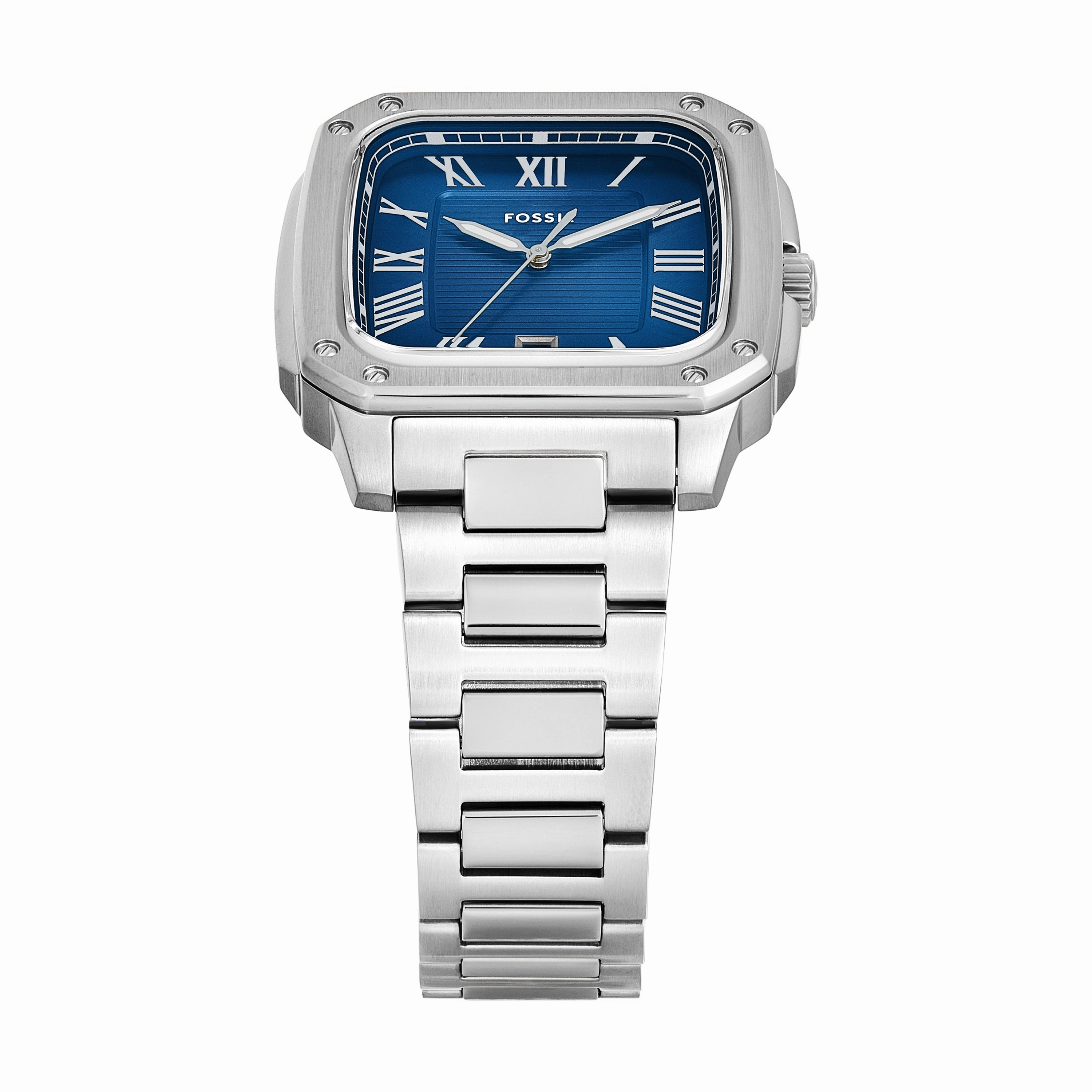 Fossil Crosby Three-Hand Blue Dial Stainless Steel Watch FS6121