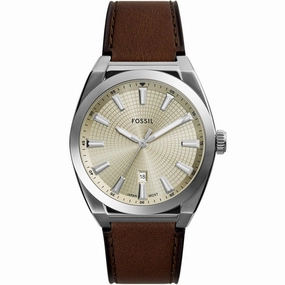 Fossil Everett FS6071 Affordable Leather Watch Leather Watch Discount