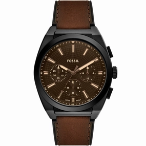 Fossil Everett FS6108 Chronograph Affordable Leather Watch Leather Watch Discount