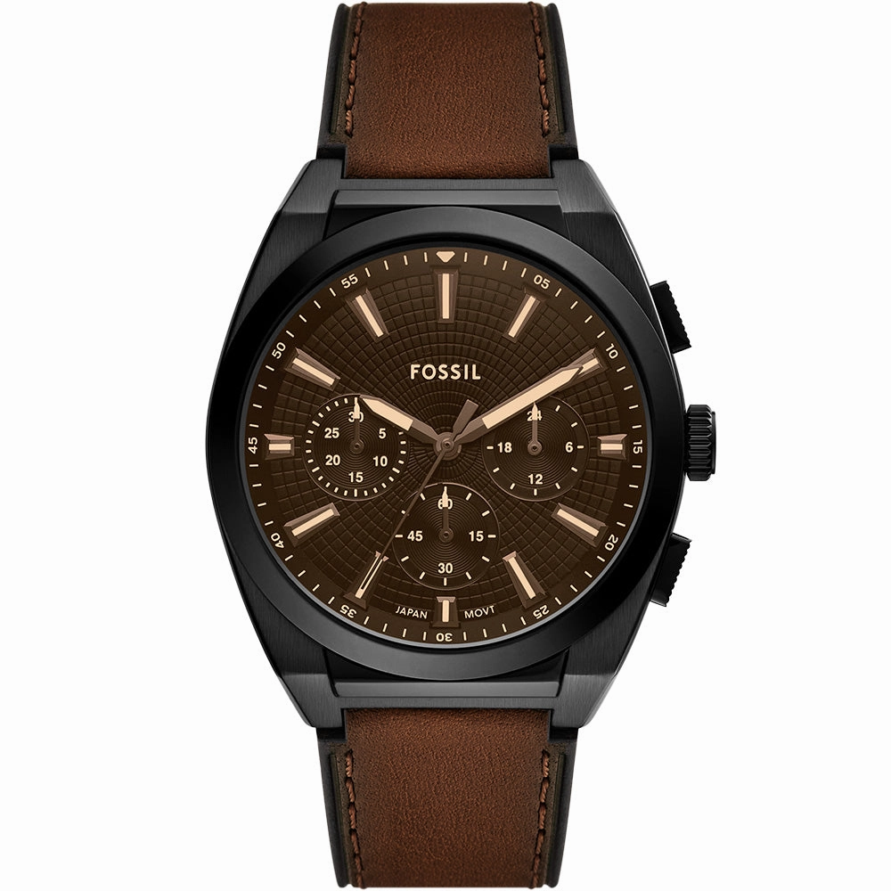 Fossil Everett FS6108 Chronograph Affordable Leather Watch Leather Watch Discount