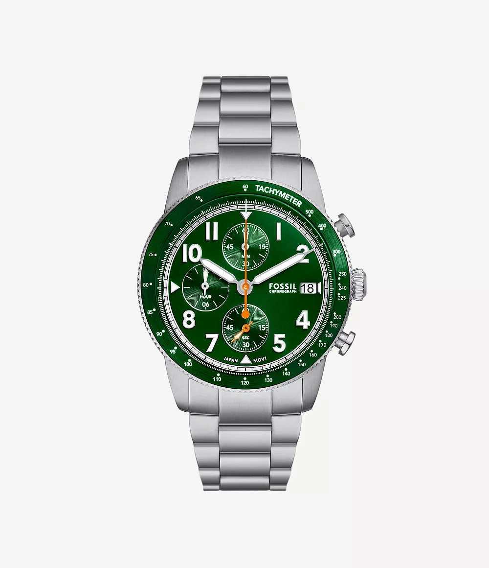 Fossil FS6048 Sport Tourer Chronograph Stainless Steel Timepiece 