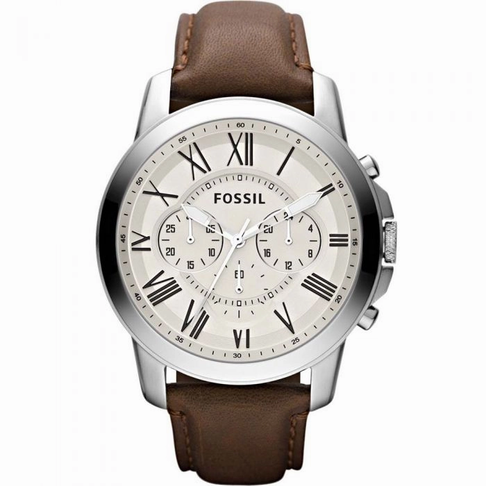 Fossil Grant FS4735 Chronograph Affordable Leather Watch Leather Watch Discount
