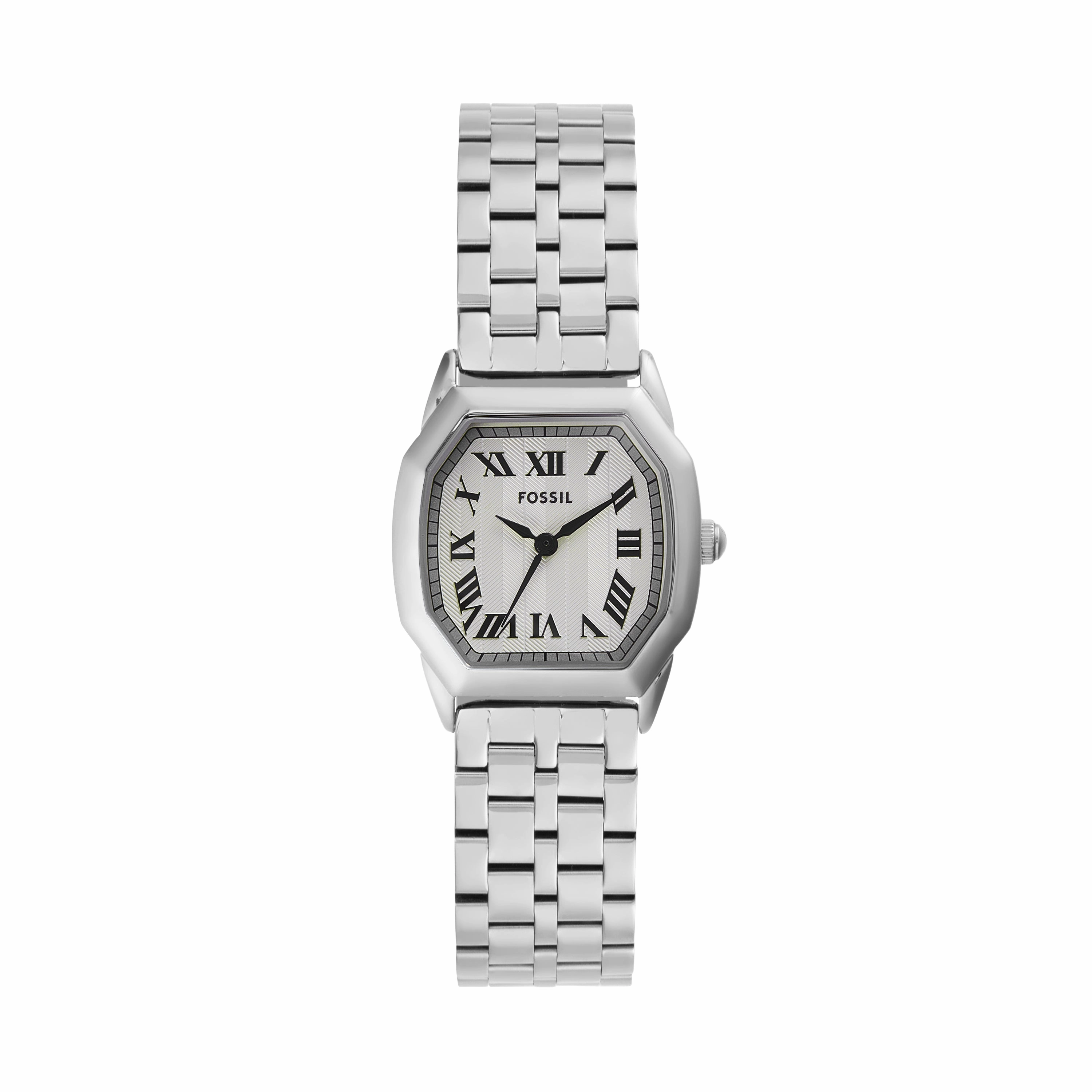 Fossil Harlow Three-Hand Cream Dial Stainless Steel Watch ES5363 