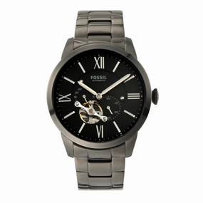 Fossil Townsman Mechanical Black Dial and Smoke Stainless Steel Band ME3172 