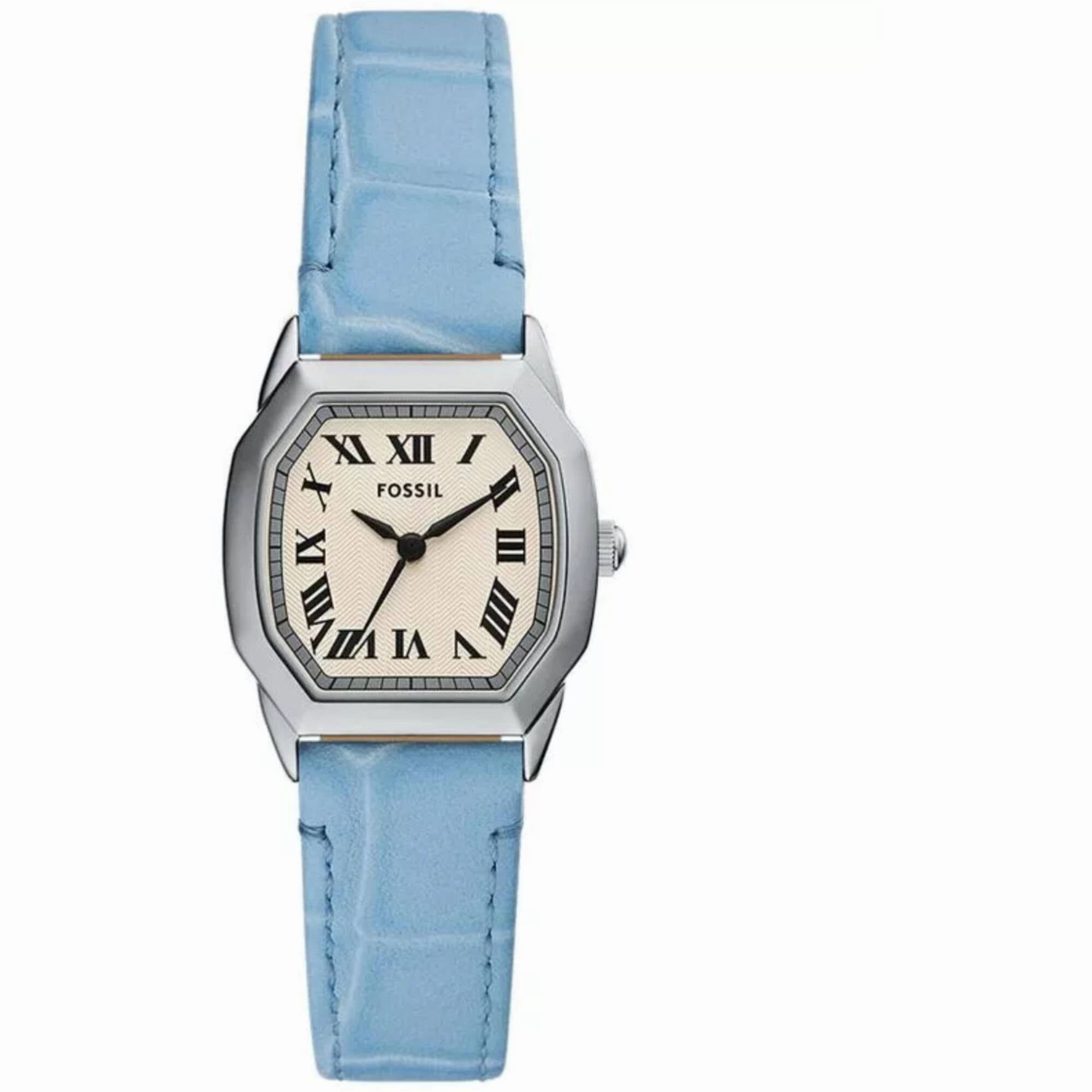 Fossil Women's Watch - Harlow Quartz SS Case Beige Dial Blue Leather Strap | ES5405 Luxury Quartz Watch Quartz Watch Sale