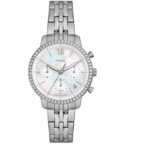 Fossil Women's Watch - Neutra Quartz Chronograph White Dial Silver Bracelet | ES5357 Luxury Quartz Watch Quartz Watch Sale