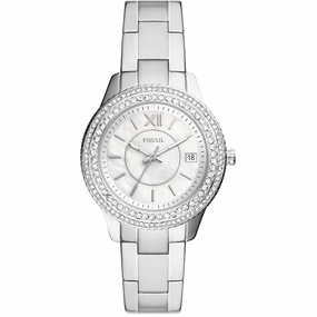 Fossil Women's Watch - Stella Quartz Silver Dial Stainless Steel Bracelet | ES5130 Luxury Quartz Watch Quartz Watch Sale