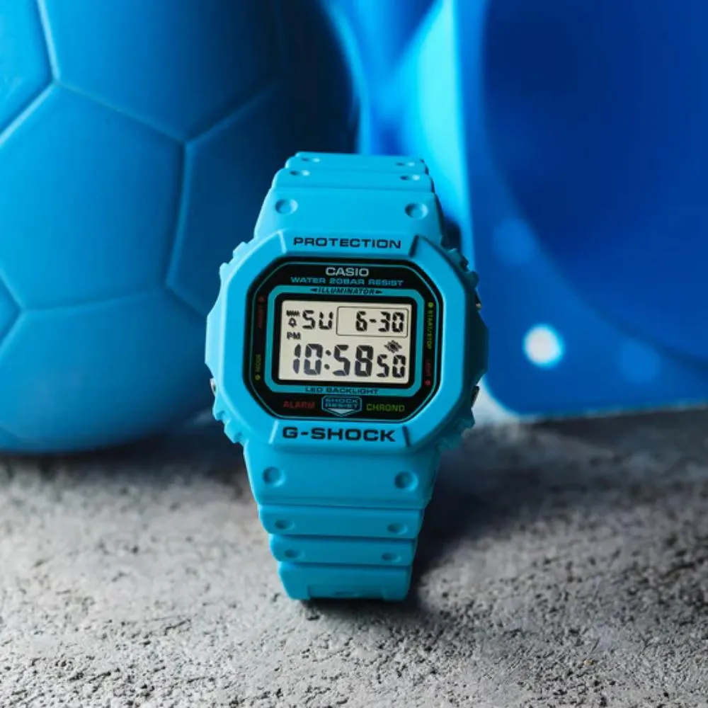   G-Shock 5600 Series Digital Blue Resin Strap Men's Watch DW-5600EP-2DR