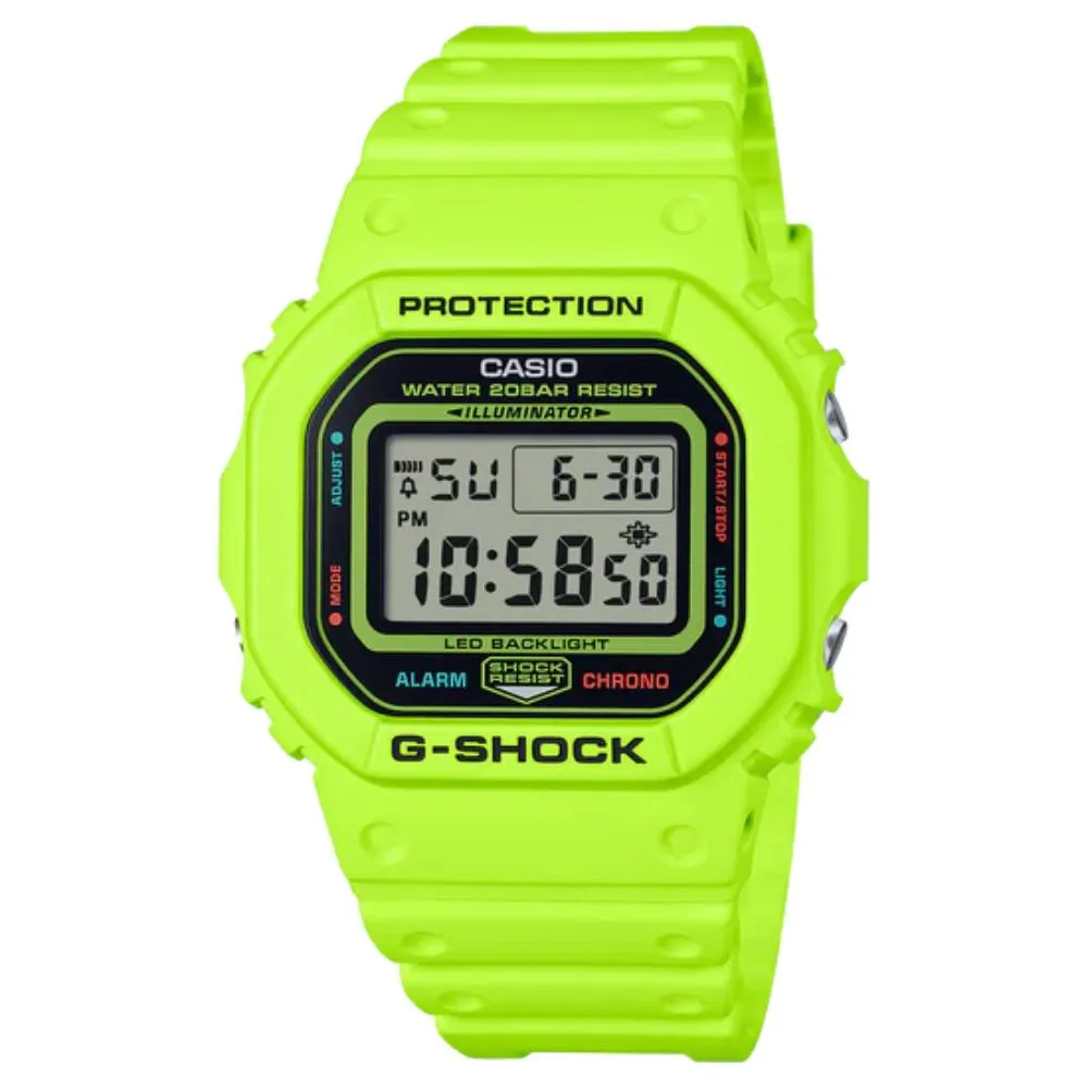 Casio G-Shock 5600 Series Digital Green Resin Strap Men's Watch DW-5600EP-9DR 