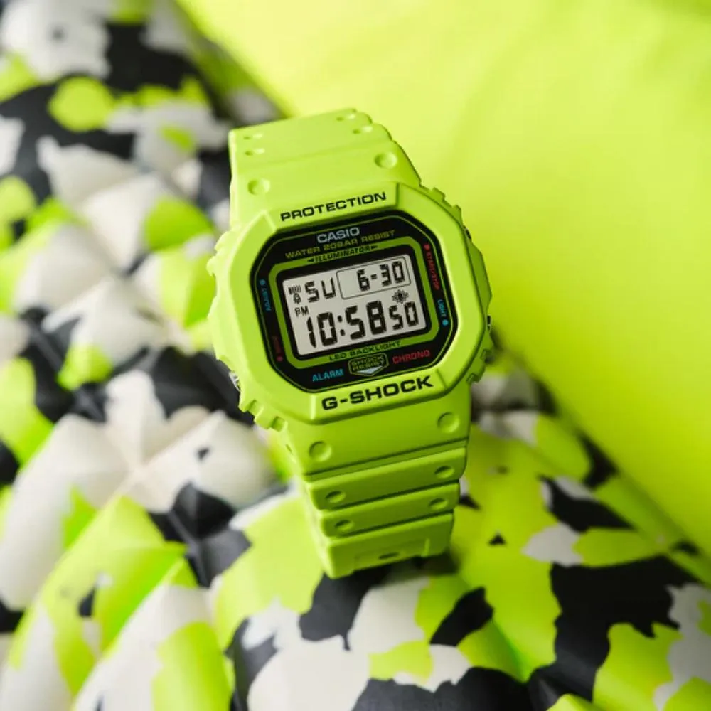   G-Shock 5600 Series Digital Green Resin Strap Men's Watch DW-5600EP-9DR