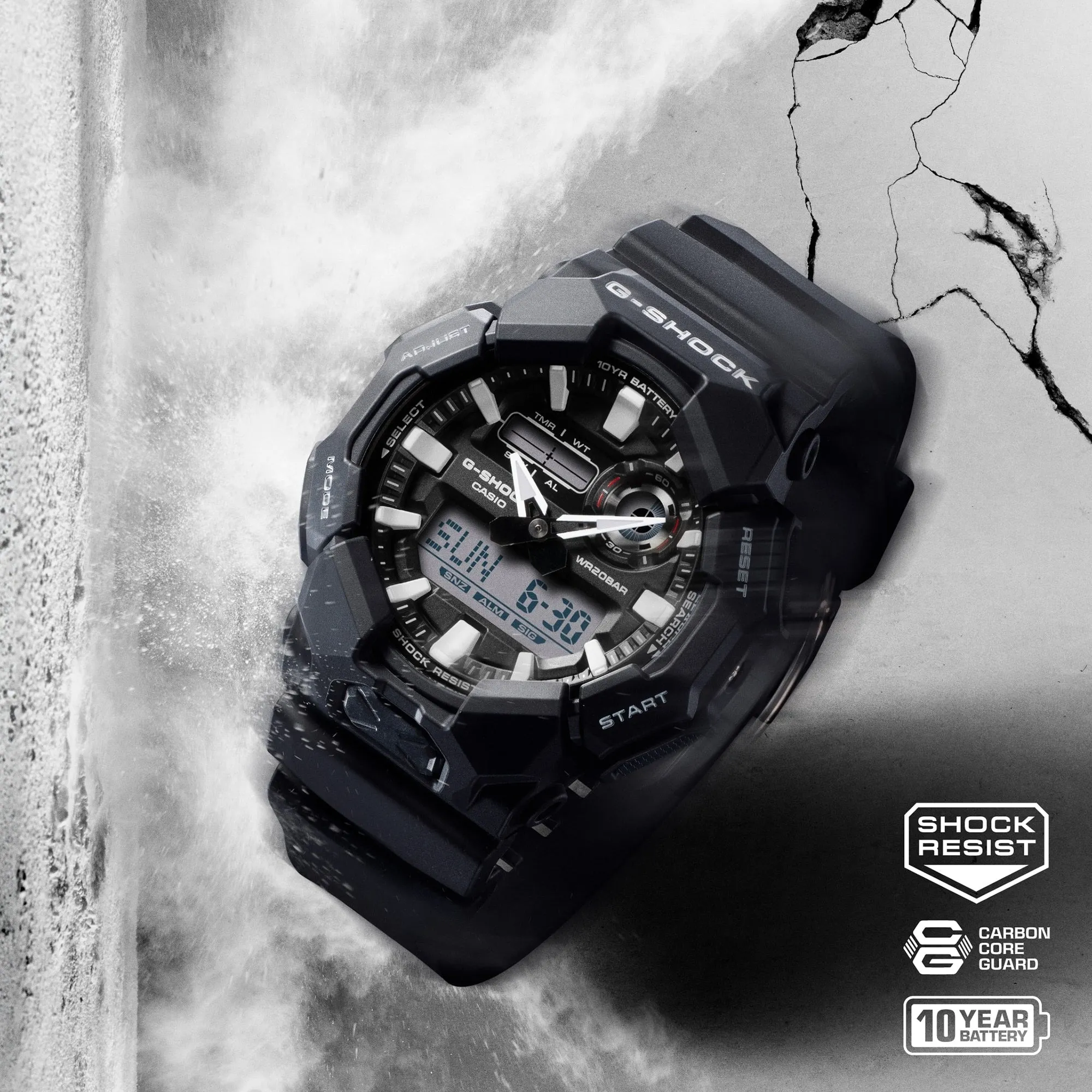   G-Shock Analog-Digital Black Resin GA-010 With P Series