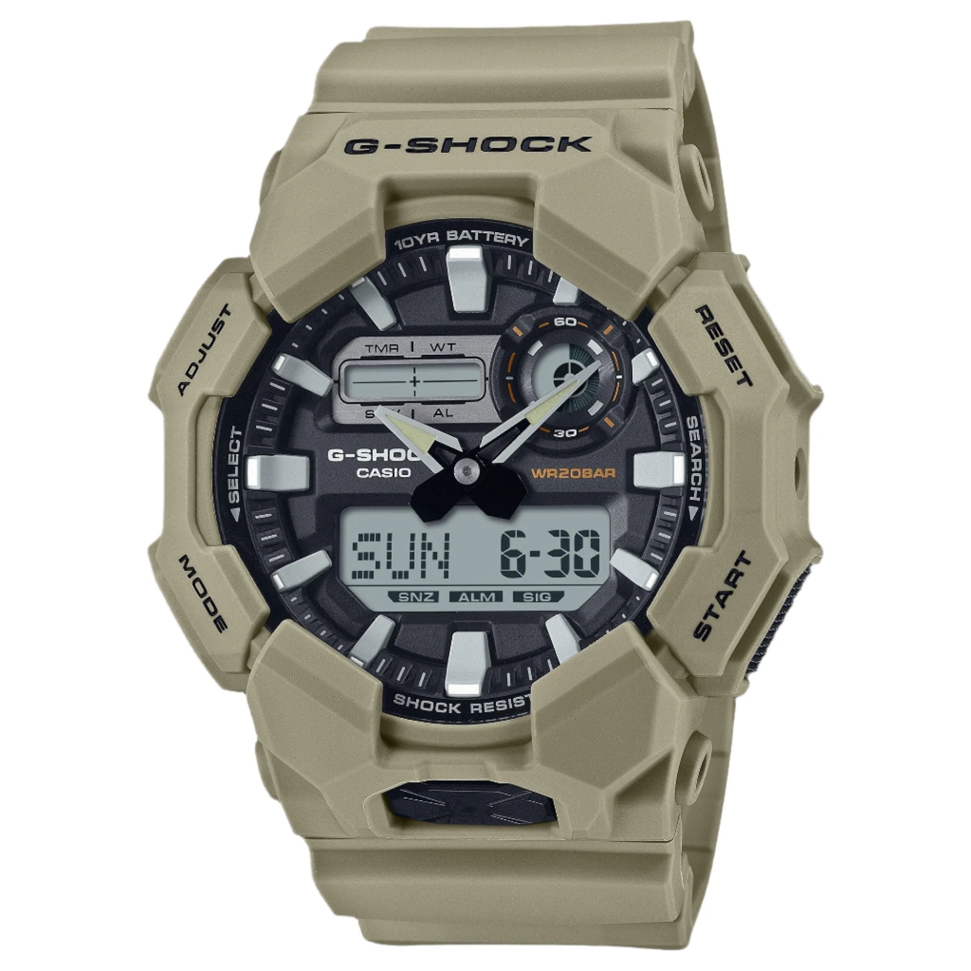   G-Shock Analog-Digital Black Resin GA-010 With P Series