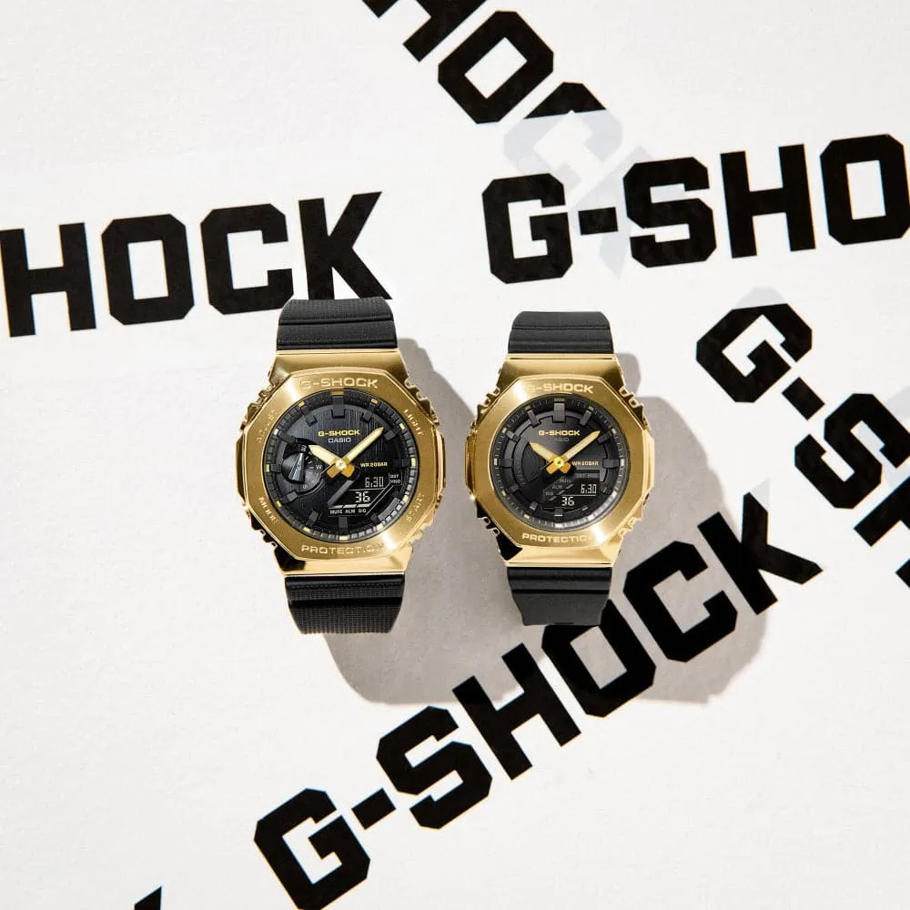   G-Shock Analog-Digital Black Resin Strap Unisex Watch GM-S2100GB-1ADR-P