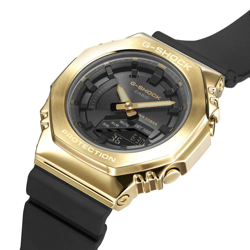   G-Shock Analog-Digital Black Resin Strap Unisex Watch GM-S2100GB-1ADR-P