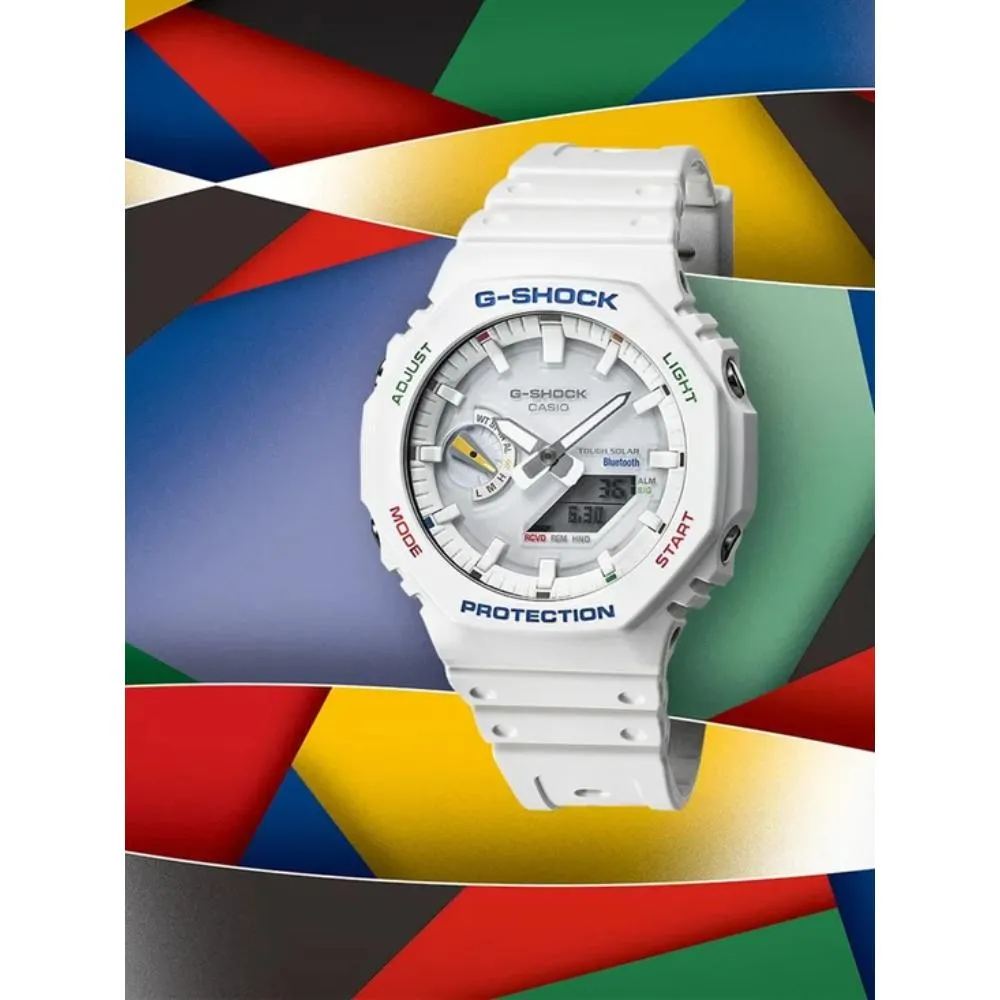   G-Shock Analog-Digital White Resin Strap Men's Watch GA-B2100FC-7ADR