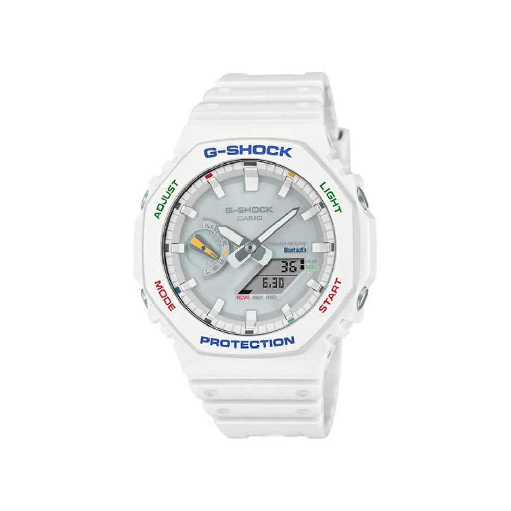 Casio G-Shock Analog-Digital White Resin Strap Men's Watch GA-B2100FC-7ADR 
