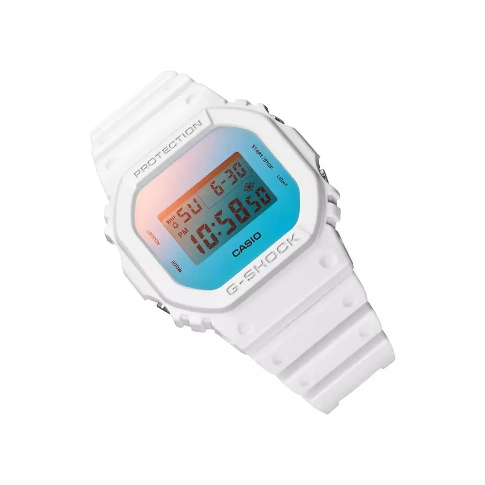   G-Shock Beach Time White Band Digital Men's Watch DW-5600TL-7DR-P