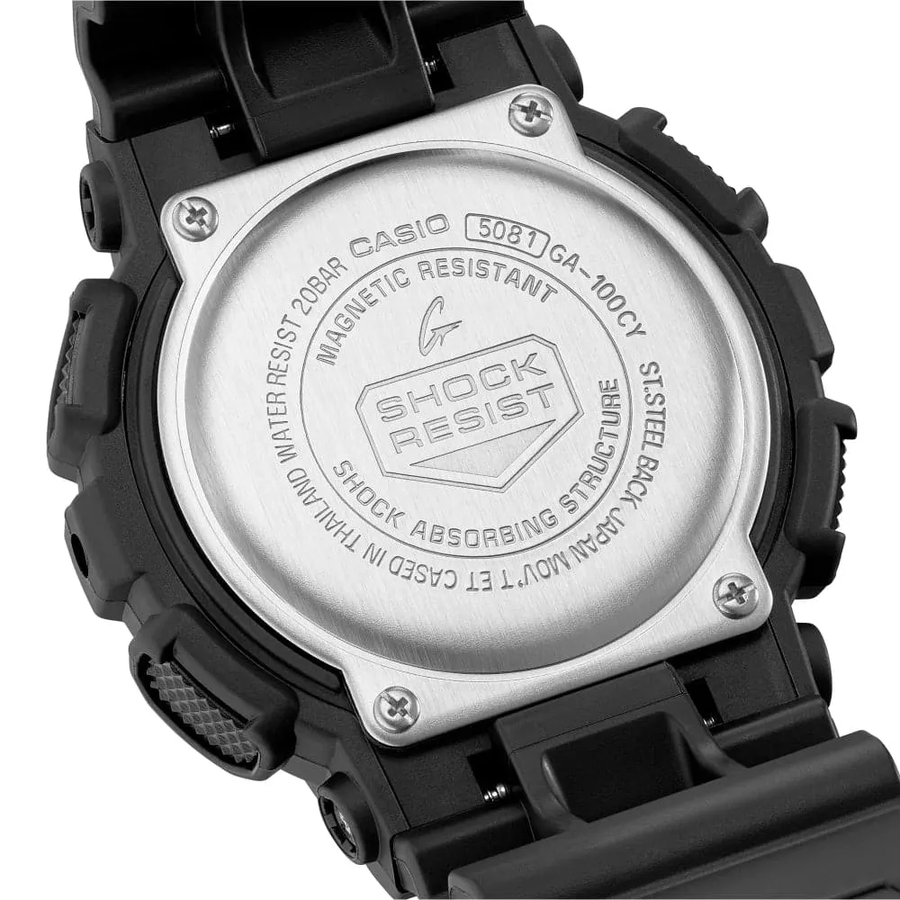  G-Shock Black Dial Resin Strap Men Watch GA-100CY-1ADR