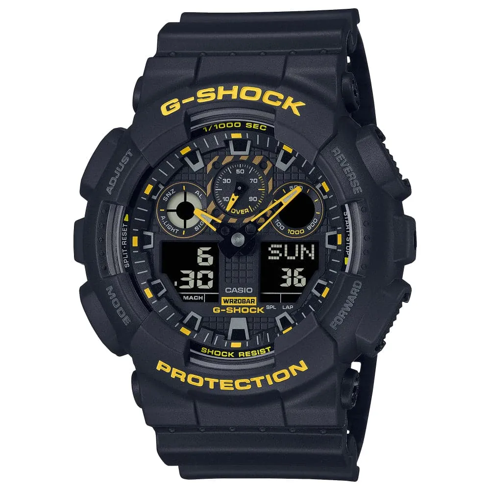 Casio G-Shock Black Dial Resin Strap Men Watch GA-100CY-1ADR 