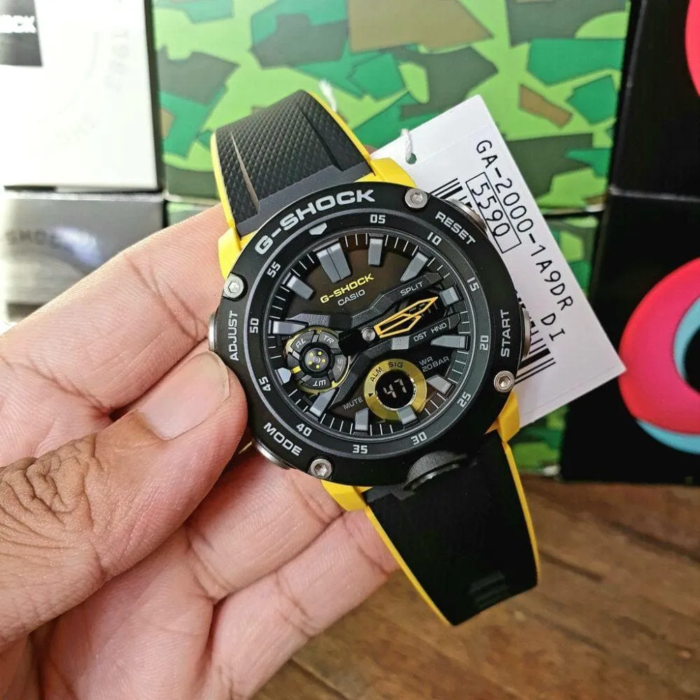   G-Shock Black Dial Resin Strap Men Watch GA-2000-1A9DR-P