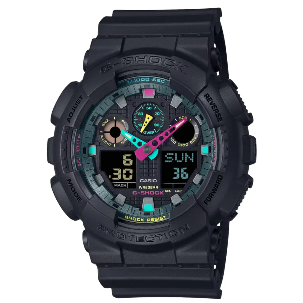 Casio G-Shock Black Resin Strap Men Watch GA-100MF-1ADR 