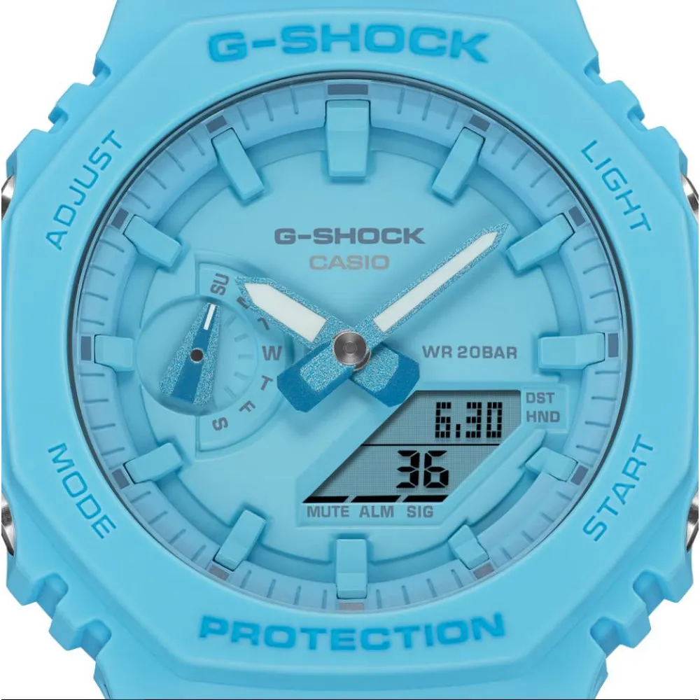   G-Shock Blue Resin Strap Men Watch GA-2100-2A2DR-P