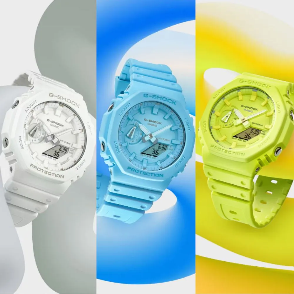   G-Shock Blue Resin Strap Men Watch GA-2100-2A2DR