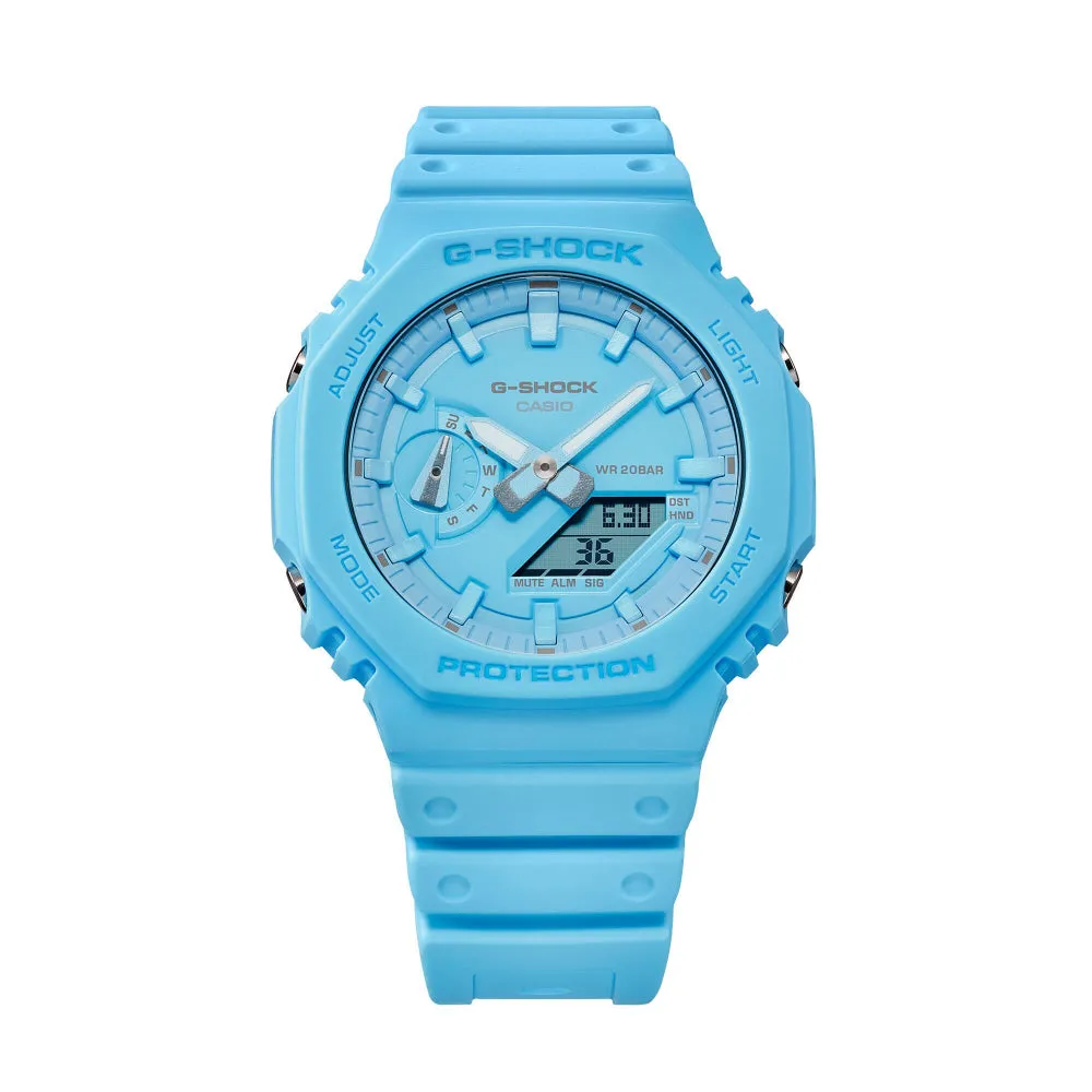   G-Shock Blue Resin Strap Men Watch GA-2100-2A2DR
