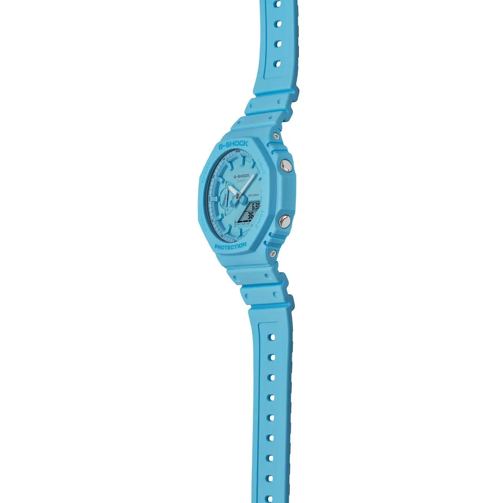   G-Shock Blue Resin Strap Men Watch GA-2100-2A2DR
