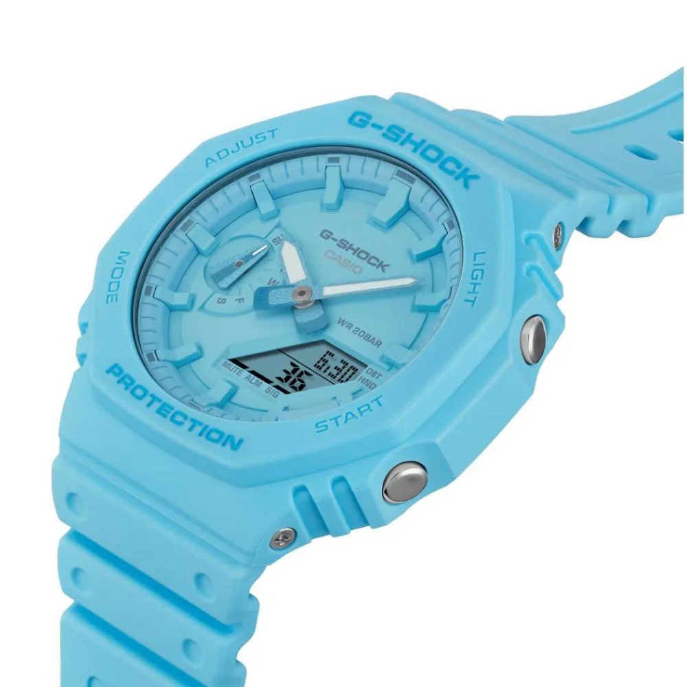   G-Shock Blue Resin Strap Men Watch GA-2100-2A2DR