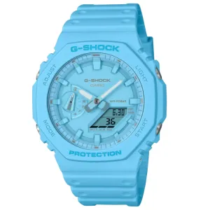Casio G-Shock Blue Resin Strap Men Watch GA-2100-2A2DR 