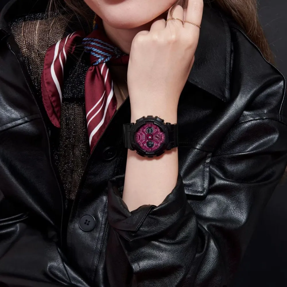   G-Shock Chronograph Black Resin Strap Women Watch GMA-S120RB-1ADR-P