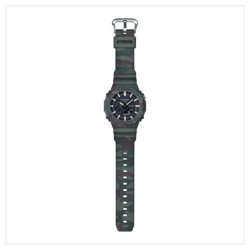   G-Shock Digital Analog Black Dial Camouflage Resin Band  GAE-2100WE-3ADR-P