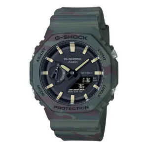 Casio G-Shock Digital Analog Black Dial Camouflage Resin Band  GAE-2100WE-3ADR-P 