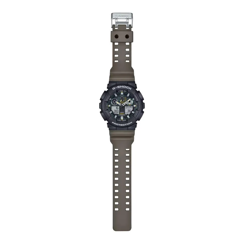   G-Shock Digital-Analog Brown Resin Strap Men's Watch GA-100TU-1A3DR-P