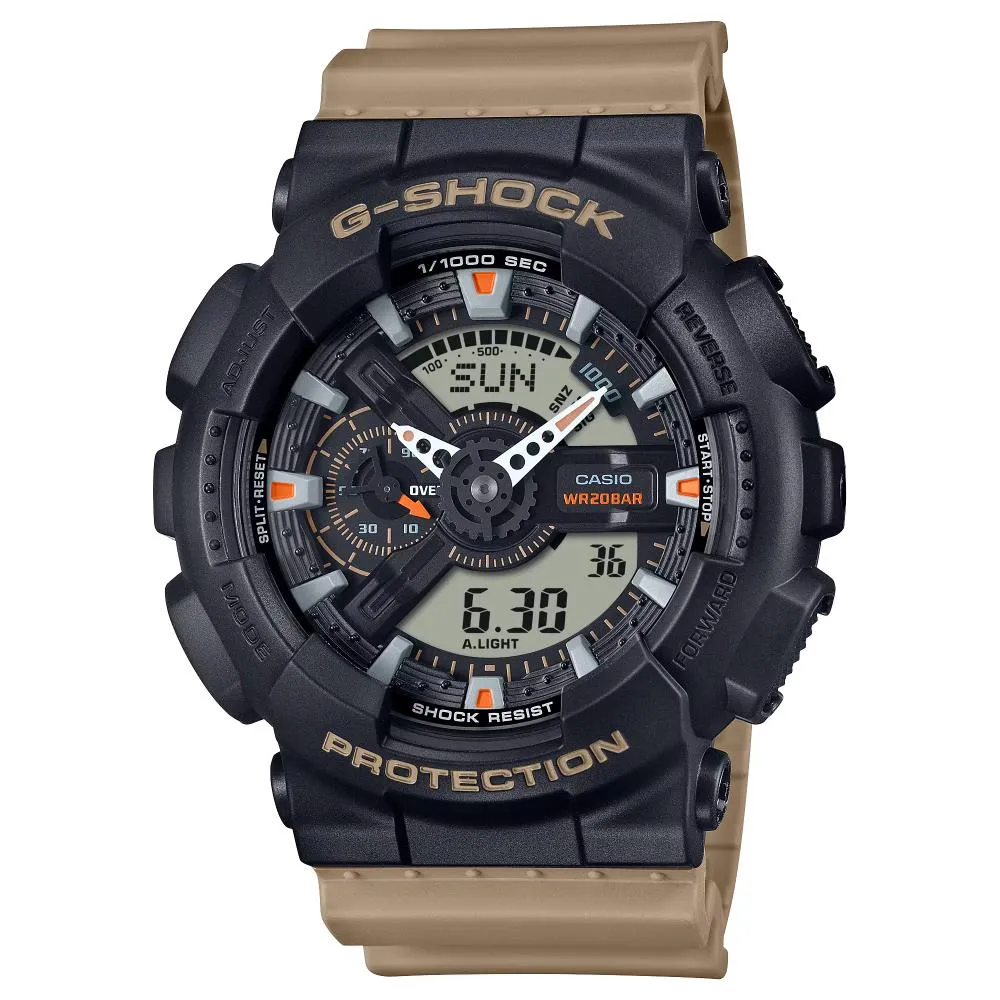 Casio G-Shock Digital-Analog Brown Resin Strap Men's Watch GA-110TU-1A5DR 
