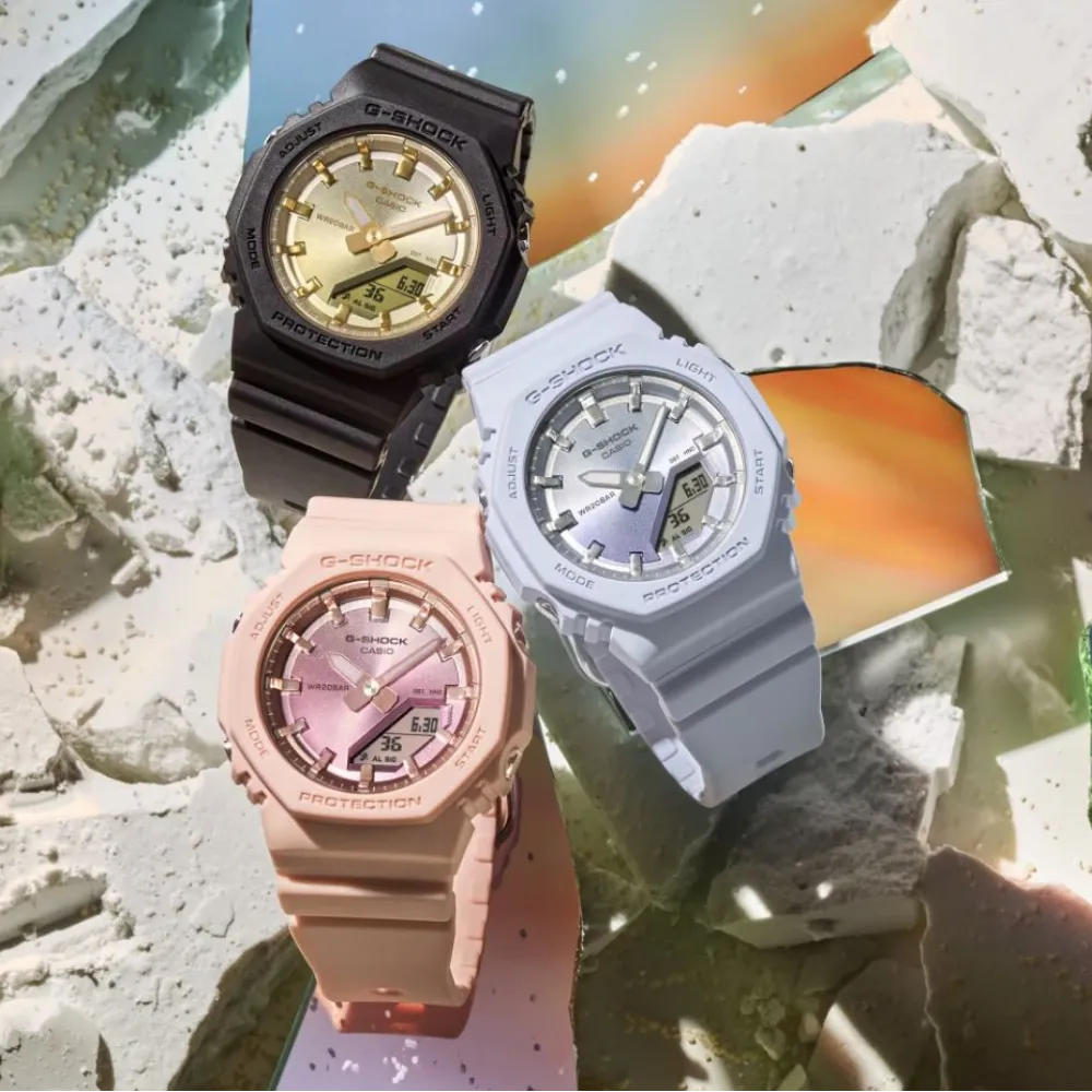   G-Shock Digital Analog Pink Resin Strap Shock Resistant Women's Watch GMA-P2100SG-4ADR-P