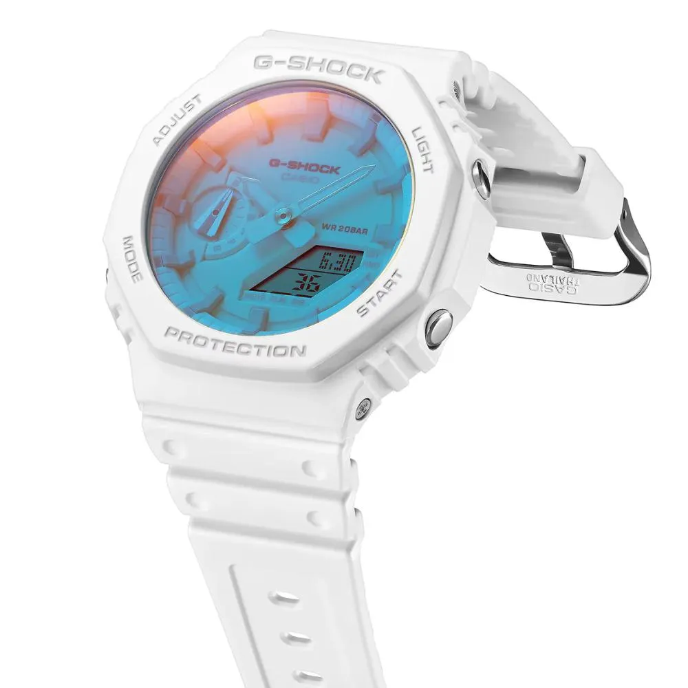   G-Shock Digital Analog White Resin Strap GA-2100TL-7ADR-P