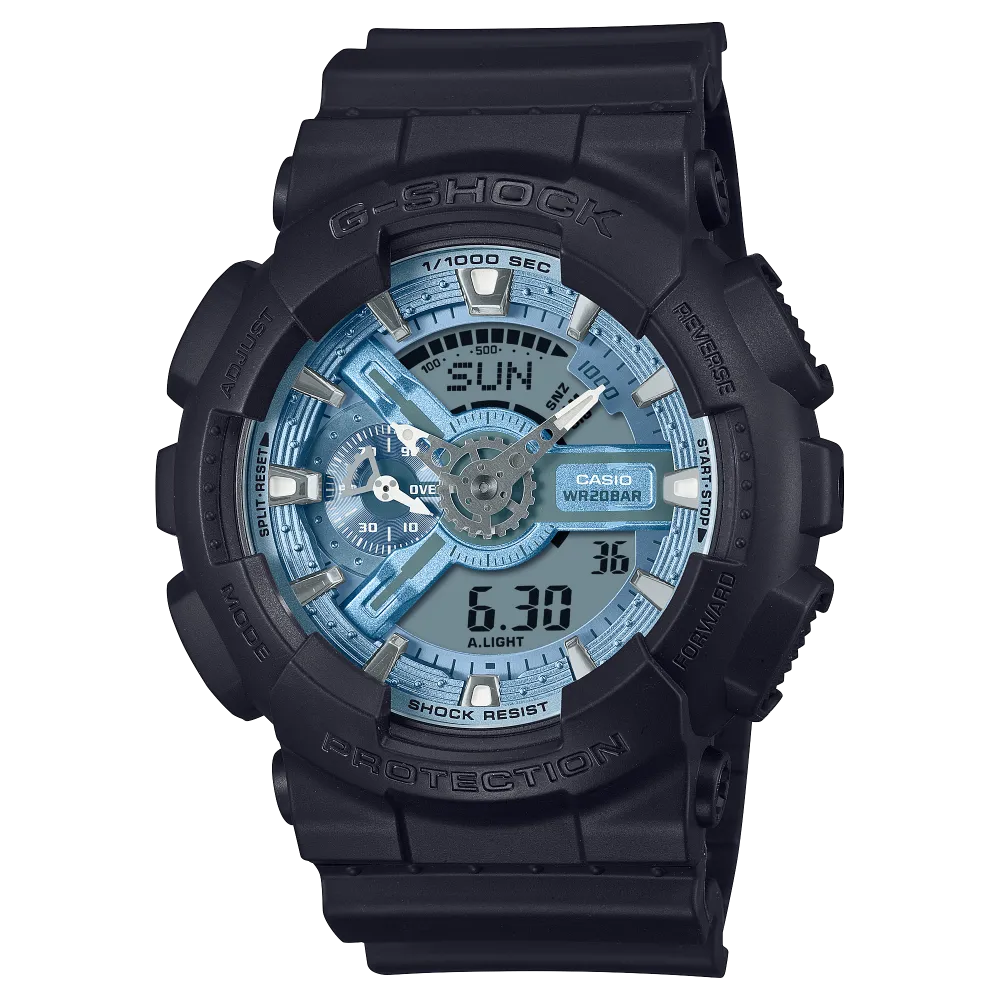 Casio G-Shock Digital-Analogue Black Resin Strap Men Watch GA-110CD-1A2DR 