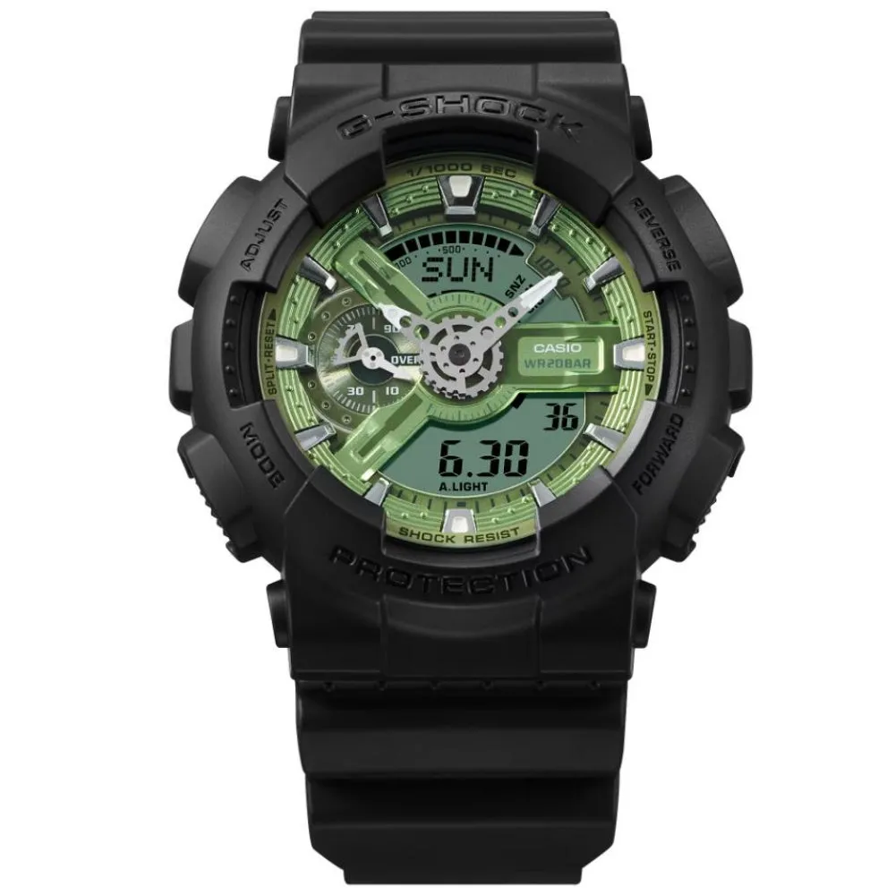   G-Shock Digital-Analogue Black Resin Strap Men Watch GA-110CD-1A3DR