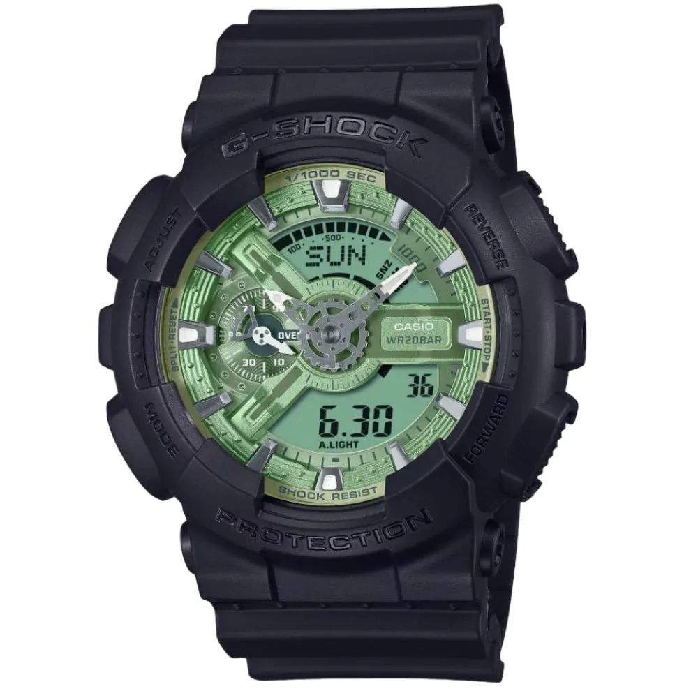 Casio G-Shock Digital-Analogue Black Resin Strap Men Watch GA-110CD-1A3DR 
